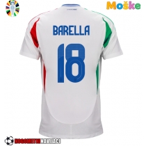 Moške Nogometnih dresov Italija Nicolo Barella #18 Gostujoči EP 2024 Kratki rokavi